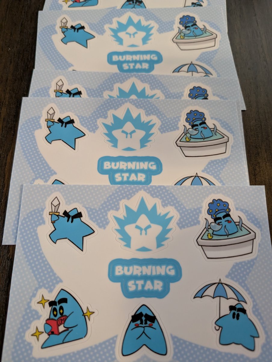 trishacuffari's tweet photo. I also had these Burning Star sticker sheets made available for the campaign!
Aren't they cute?? 🥰
You can get them at the highest perk, or add it as an add-on 🙌
https://t.co/8mtE8RVZUF https://t.co/3YG6j2tS1I