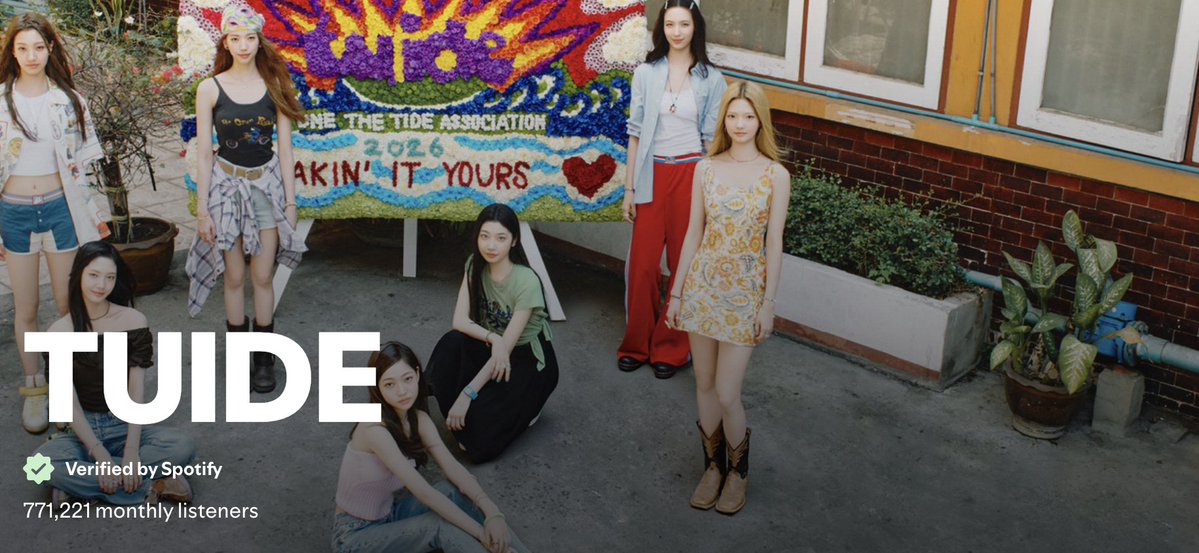 tuideonspotify's tweet photo. #TUIDE has reached a new peak of 771,221 monthly listeners on Spotify! 

🎯 Total: 771,221 (+96,041) https://t.co/P9N8RHgMTk