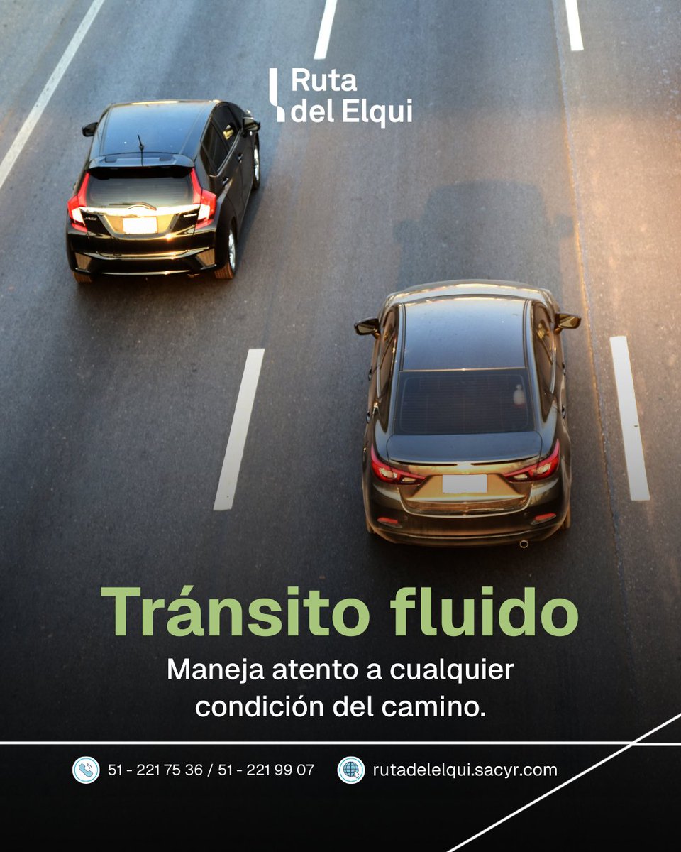 RutaElqui's tweet photo. [INFORMACIÓN] 🟢 #Ruta5 A esta hora se registra tránsito habilitado a lo largo de #RutaDelElqui, desde #LosVilos a #LaSerena. 👉 Si vas viajando y debes cambiar de carril, observa tus retrovisores y  asegúrate de tener pista libre. #Coquimbo #LaSerena @CarabCoquimbo https://t.co/iezlpFVUyc