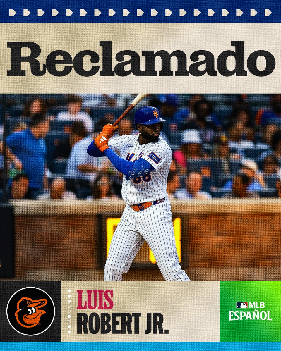 mlbespanol's tweet photo. Según varias fuentes, Luis Robert Jr. ha sido reclamado por los Baltimore Orioles. https://t.co/tuFpO3Sgvc