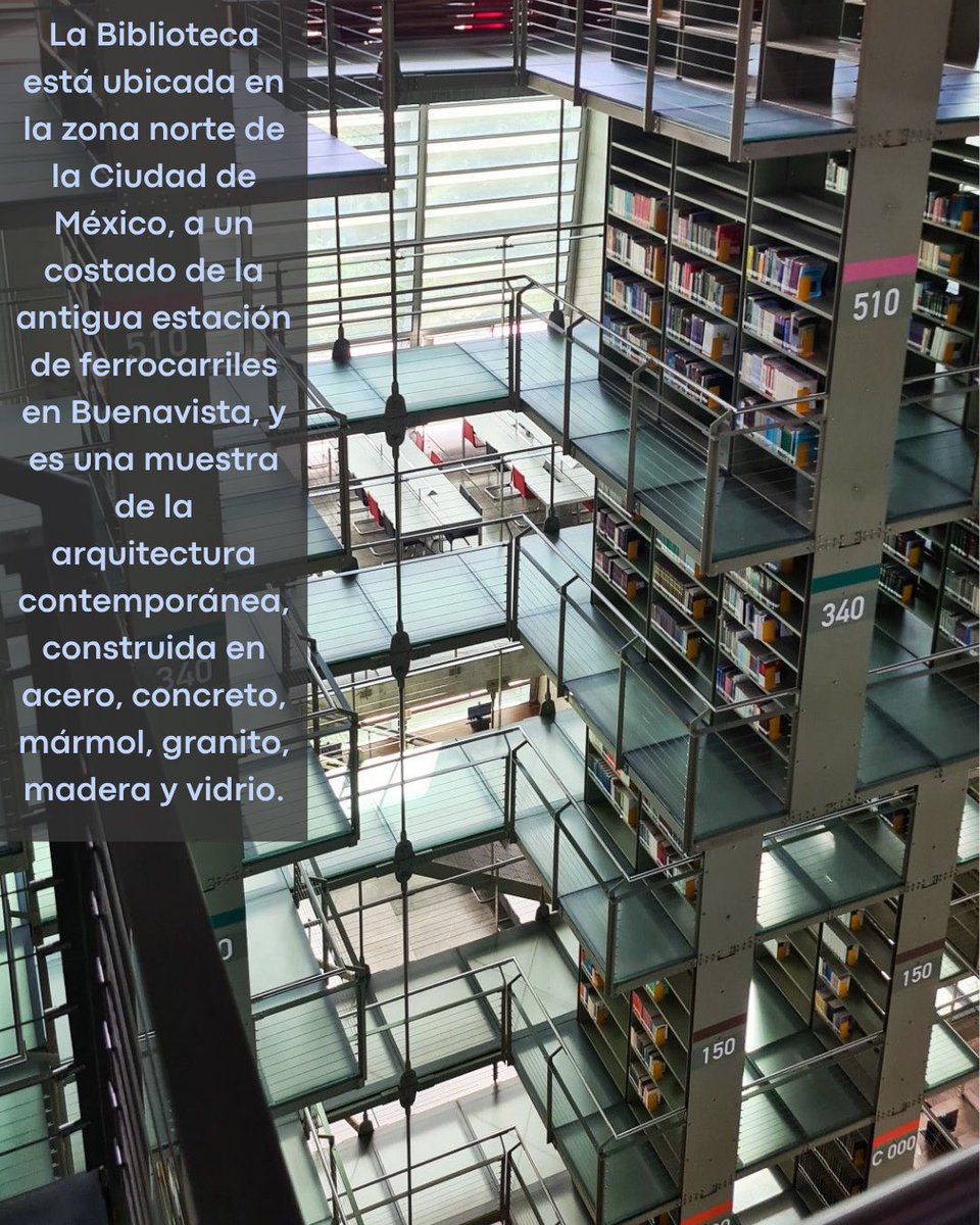 fundarqmx's tweet photo. Diseñada por Alberto Kalach y conocida como un "arca del conocimiento", la Biblioteca Vasconcelos combina estructura ligera y luz natural con más de 26 mil metros cuadrados de vegetación local: un oasis térmico y medioambiental en Buenavista.
@kalach_tax
Por: @‌paulinaoliver_ https://t.co/jFN0GpyxfS