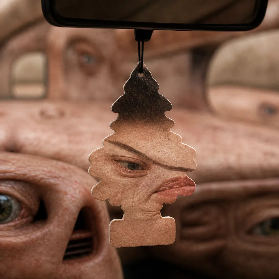 usedteslaRH's tweet photo. comes with every purchase. no charge.

scent is "NEW CAR."
it is not new car. i don't know what it is.

it does not fade. i have had one hanging since 2019. https://t.co/NcbZUe9ami