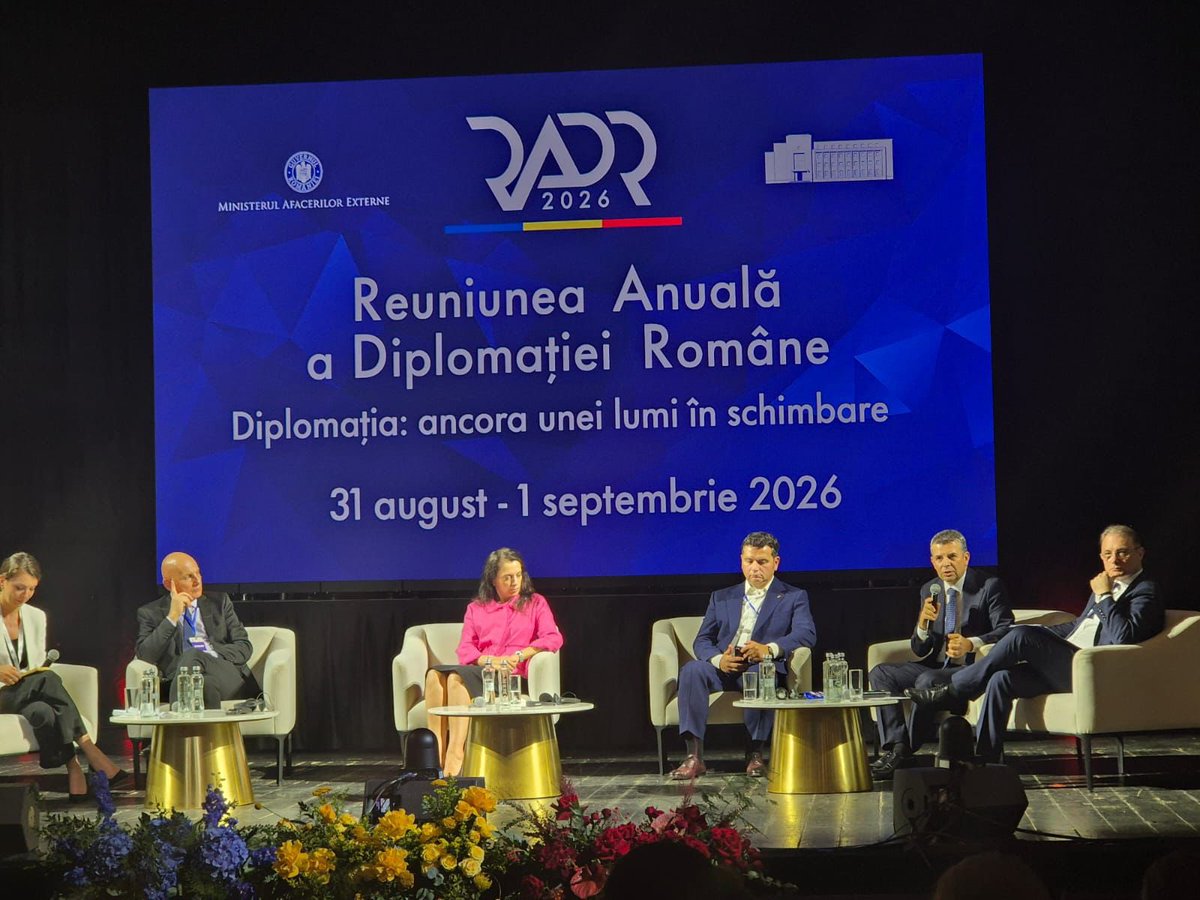 aricegovro's tweet photo. #ARICE President Daniel Constantin attended the Annual Meeting of Romanian Diplomacy, highlighting #economic #diplomacy as a key instrument for increasing exports, attracting #investment and turning Romania’s external relations into concrete economic opportunities. https://t.co/dHTrLrz82c