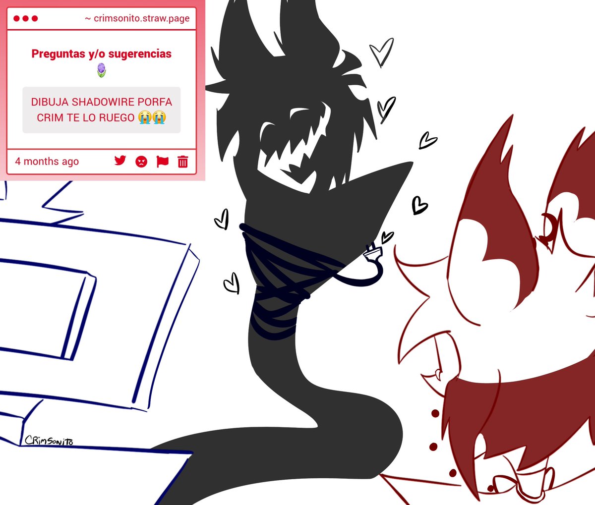 Crimsonit0's tweet photo. Uuuhhhh
#Shadowire #radiostatic #voxal #hazbinhotel https://t.co/mmz6mnAHNG