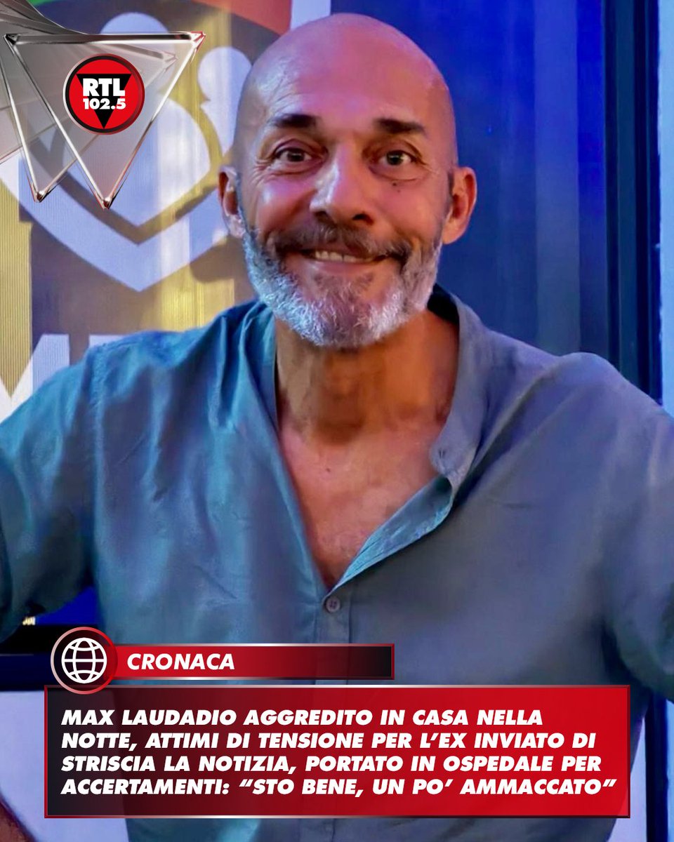 rtl1025's tweet photo. 🔴 È stata una notte di tensione quella tra domenica e lunedì per Max Laudadio, ex storico volto di “Striscia la Notizia”, aggredito nella sua abitazione, una villetta di Cuasso al Monte, nel Varesotto. Come si apprende dal Fatto Quotidiano, secondo le prime ricostruzioni, un uomo noto in zona, con problemi presumibilmente connessi alla tossicodipendenza, si sarebbe introdotto nel giardino, dando vita a una colluttazione con Laudadio, intervenuto per affrontarlo. Nella vicenda sarebbe rimasto coinvolto anche un giovane amico di famiglia presente in casa. Sulla dinamica indagano i Carabinieri. Laudadio è stato portato in ospedale per accertamenti: “Sto bene, un po’ ammaccato” ha confermato lui stesso l’ex inviato, che proprio ieri festeggiava i suoi 55 anni. Non il modo migliore per concludere la giornata.

📸 via IG: @maxlaudadio_official