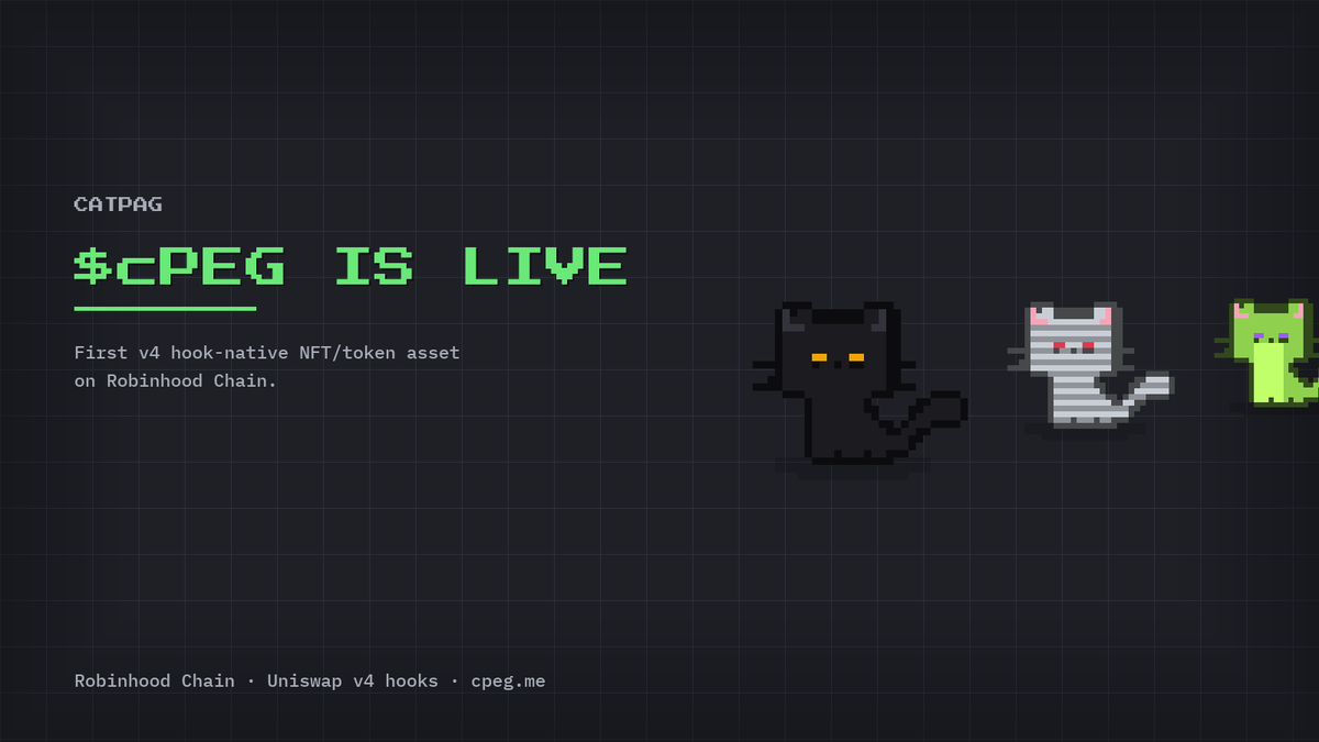 cPEGv4's tweet photo. $cPEG is LIVE 🐈

CA 0x42D9e7d1c761060879EC2cc20DA68c942b4846c4 https://t.co/5RXJL1LLwF
