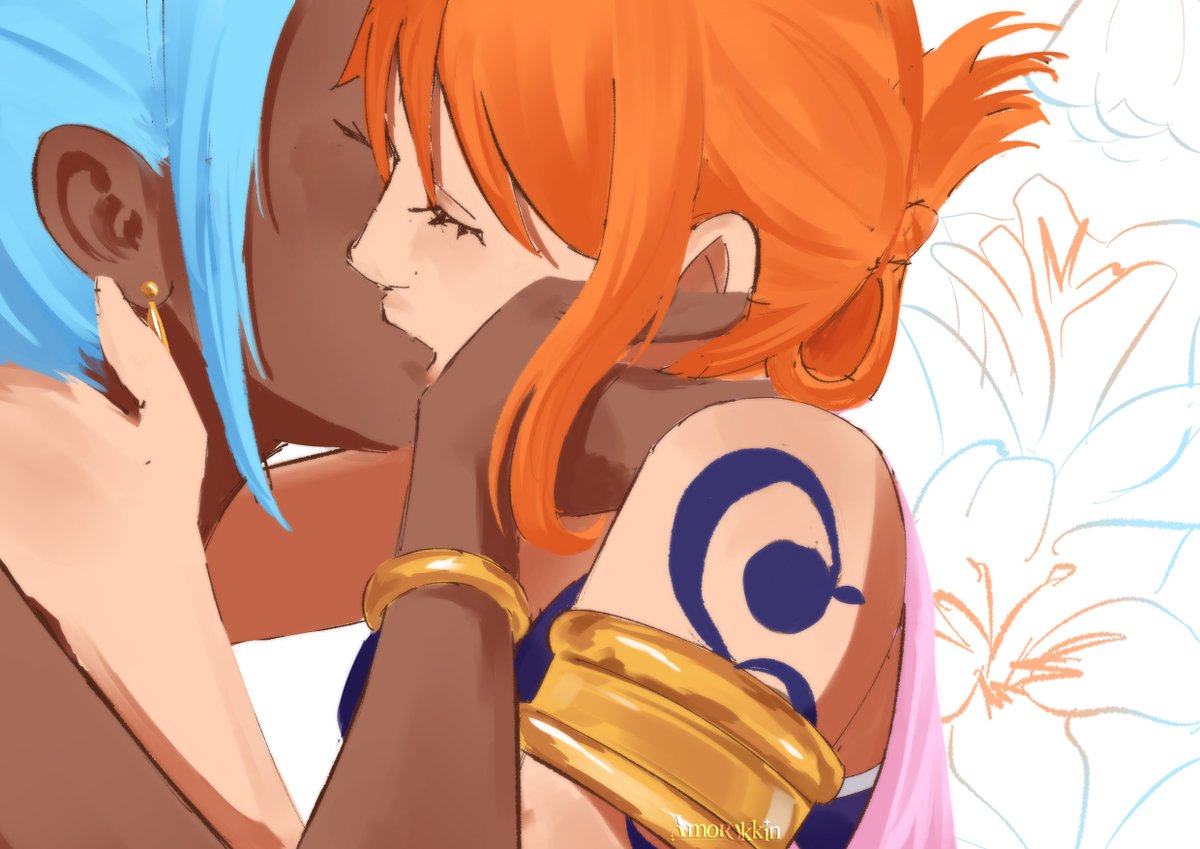 Amorakkin's tweet photo. A quick peck!
#namivivi #ONEPIECE #nami #vivi https://t.co/QPxYrVBERS