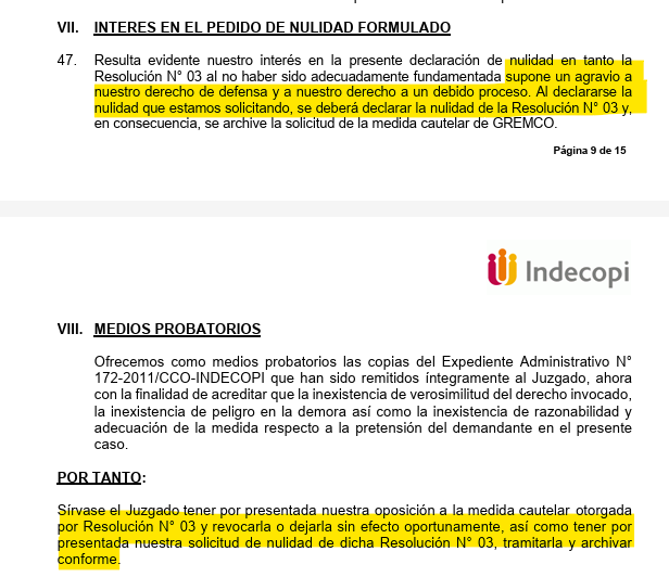 ricardoguerrab's tweet photo. #AHORA #Universitario
#Indecopi formaliza su OPOSICIÓN a la cuestionada #cautelar obtenida a favor de #Gremco para recuperar el control de la "U".
El Indecopi OBSERVA que no hay #VEROSIMILITUD (o sea, fallan papas con camotes) y SUPONE AGRAVIO a su rol concursal. https://t.co/rrQYl2glve