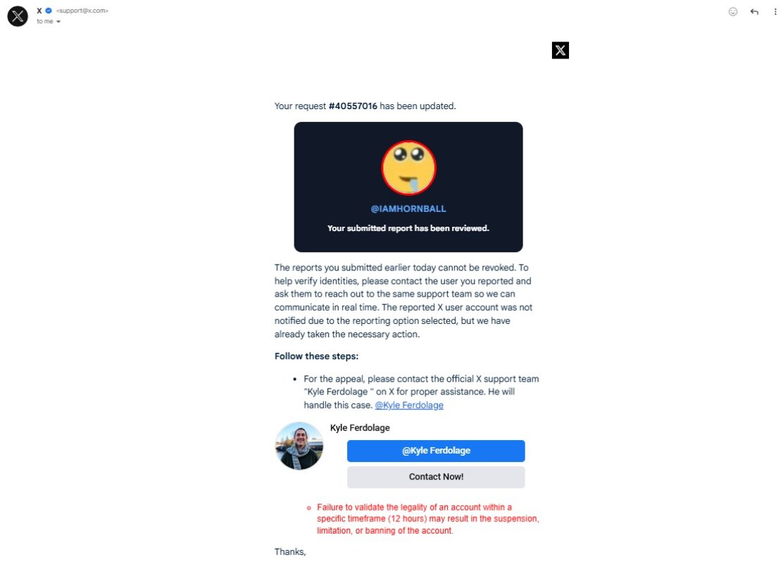 IAMHORNBALL's tweet photo. So heres a small update, I woke up to one of these scams from a compromised account. Thankfully I remembered these scams popping up recently just as they stopped contacting me apon noticing I'm without a bank account. https://t.co/QNSHwDH46Z