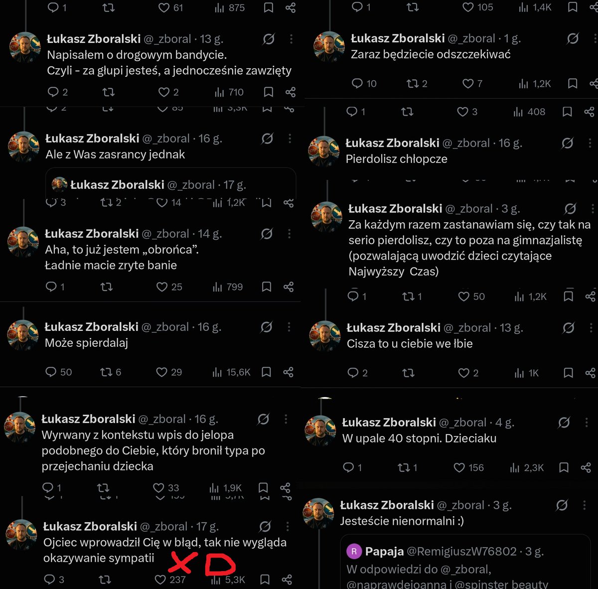 _Kanar__'s tweet photo. @_zboral @K_Stanowski Bardzo śmieszne.
Nie że co. Ale gdybyś napisał to zamiast "zapraszam do mnie na rekolekcje" czy jak tam napisałeś.
To nie byłoby tej gównoburzy całej i nie straciłbyś tyle wśród publiki. Teraz już za późno. Zrobiłeś z siebie patusa hipokryte co nie umie rozmawiać bez wyzywania xd https://t.co/4ShxffDiGX