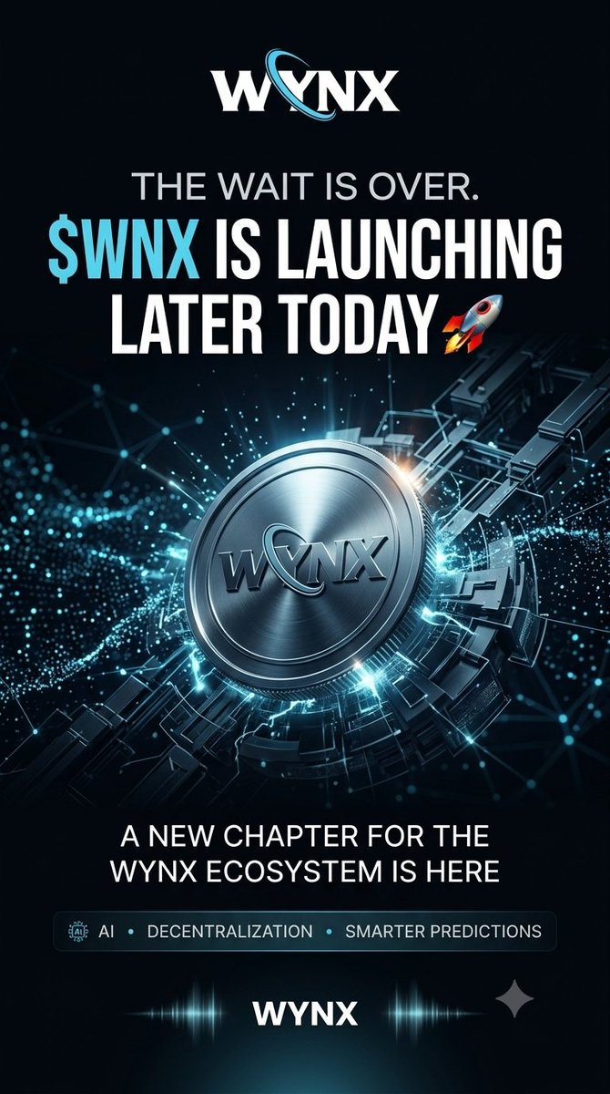 Wynx_Ai's tweet photo. WYNX COMMUNITY UPDATE 📢
We hear your concerns regarding the temporary interruption of predictions and withdrawals.
Our team is actively working on these services and will share confirmed updates as soon as they are available.
Today also marks an important milestone: $WNX is officially launching later today. 🚀
More information on how to convert $WNX to USD and where the exchange will take place will be shared soon.
Thank you for your patience and continued support. 💙
#Blockchain #Community #WYNXLaunch #AI #Decentralization #SmarterPredictions #Crypto