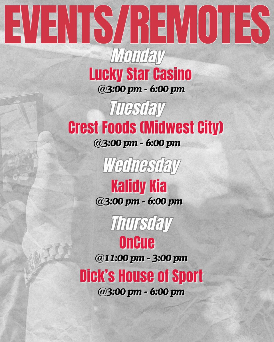 FranchiseOK's tweet photo. Stay up to date with everything going on at The Franchise this week‼️ https://t.co/nvpkLwZoSI