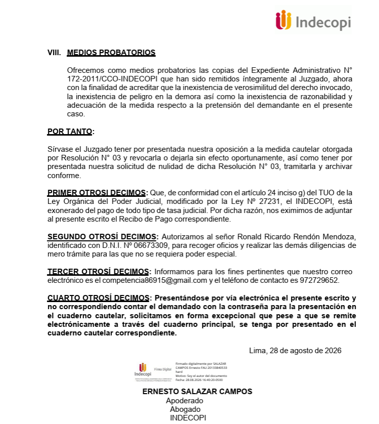 RPPDeportes's tweet photo. ÚLTIMO: @IndecopiOficial ha presentado oposición a medida cautelar sobre el Club Universitario de Deportes emitida por Juez Eduin Bautista Dipaz y solicita a Poder Judicial revocarla y dejarla sin efecto.  @RPPNoticias https://t.co/ajRXJUoy92