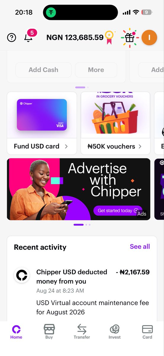 IfureUdoh's tweet photo. @chippercashapp You asked me to DM you privately, only to ignore my messages. Please refund my funds ASAP. It has been over 30 days, and I still cannot withdraw my money. Yet, I continue to be charged maintenance fees for services that are not functioning.
 @officialEFCC @cenbank https://t.co/ESrPAqoJ5A