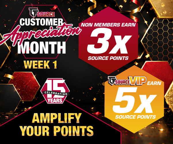 TFsource's tweet photo. WEEK 1: Let's GO BIG. 🔥
Customer Appreciation Month starts with up to $300 OFF select Combiners!
And we're making the deal even bigger:
⭐ 3X Source Points
👑 5X Source Points for VIP Members

Big bots. Big savings. More points.

Shop Week 1 now! https://t.co/SpR40xhnQk https://t.co/jyI1a664j1