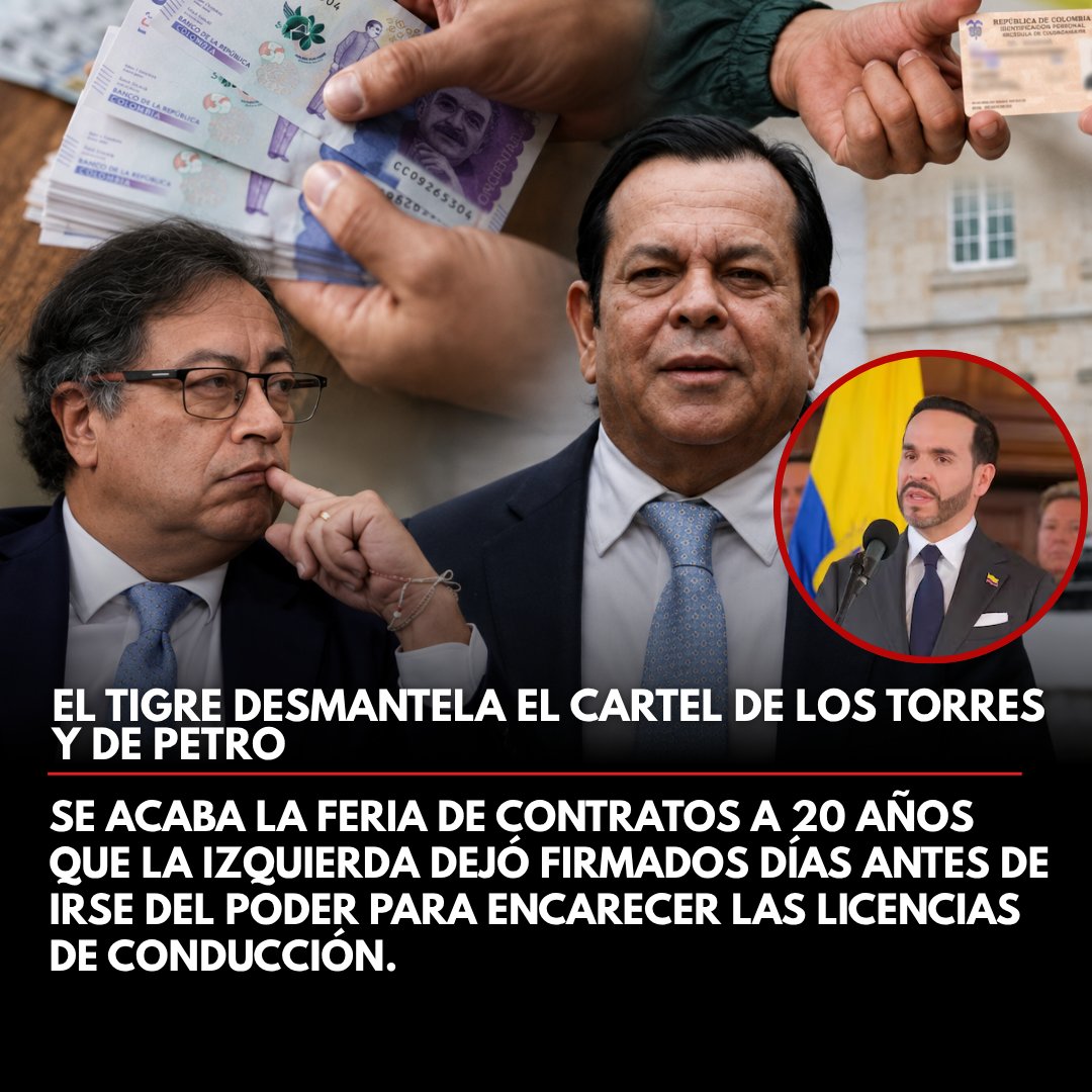 Buritica_news's tweet photo. Se fueron dejando el negocio amarrado: contratos a 20 años para que la licencia le saliera 800.000 mil pesos más cara al pueblo.
Cartel de los Torres + Petro.
Plata fresca hasta el último día, 
El Tigre les partió el negocio, se acabó la feria, NO era seguridad vial, era saqueo. https://t.co/i8hBvYVUCy