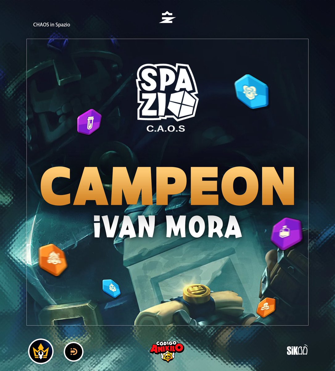 Spazioleague2's tweet photo. CAMPEÓN 👽
SPAZIO CAOS

💥 Ivan Mora 💥

¡Felicitaciones! Este jugador logró una hazaña increíble, siendo quien consiguió más victorias durante las dos horas de competición y coronándose como campeón de Spazio Caos.

Muchas felicidades al campeón y también a los otros 9 ganadores de esta edición.

#SpazioLeague #SpazioCaos