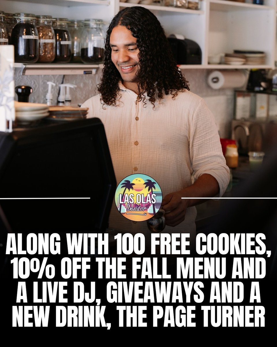 LasOlasInsider's tweet photo. 📚🍪 On Saturday, September 5, from 10 a.m. to 2 p.m., they will reveal a new name, a new look and a new fall menu. And the whole neighborhood is invited.🍂
📍 Pulp & Press 909–911 NE 20th Ave. Fort Lauderdale, FL 33304
#FortLauderdale #LasOlas #LiveLoveLasOlas #LasOlasInsider https://t.co/2pK9f8JB2f