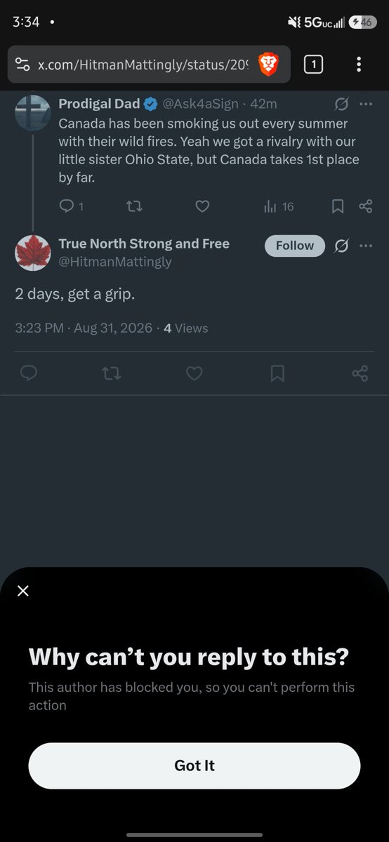 Ask4aSign's tweet photo. @JayTC53 What a terd. Typical Canadian run your mouth then run away. https://t.co/CHuz52jT2t