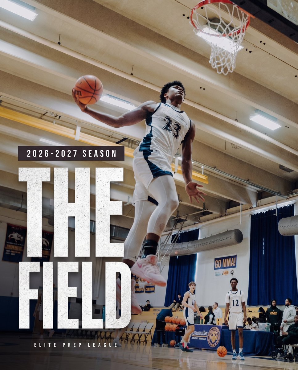 ElitePrepLeague's tweet photo. The field is set ‼️ 

16 teams. 
9 stops. 
100+ Division I Prospects.
1 Champion. 

The 2026–27 Elite Prep League season is here. The talent is loaded, the stakes are high, and every team has something to prove.

Welcome to The Field.

https://t.co/BLoc6QWMDM

#ProveIt https://t.co/d0R9TcKHUF