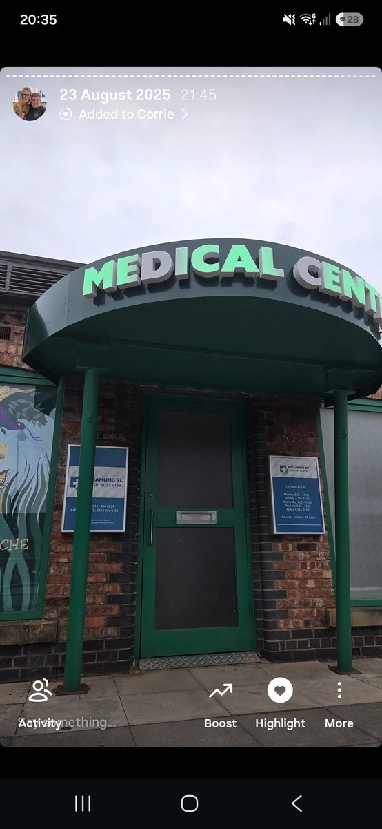 MrMatthewPage's tweet photo. I went to the medical centre when I visited the Coronation Street experience.

@itvcorrie #corrie https://t.co/KbkvCPZ6Dz