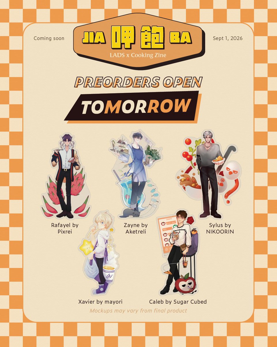 sfbaylads's tweet photo. 🍽️ Jia Ba: a LADS x Cooking Zine 🍽️

Only 1 day left until preorders open! The kitchen is heating up with pan-tastic aromas and a buffet of cuisines. See what all the guys have prepared for you! 

The shop will open tomorrow at 7pm PST! https://t.co/IygnJKRUC1