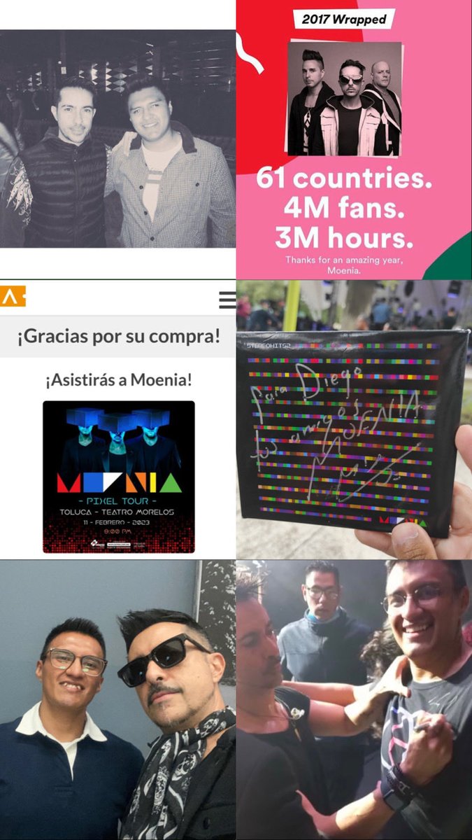 oe_equivocal's tweet photo. Me gustaría conocer al grupo porque han sido mi spotify #1 desde el 2017 
Los sigo desde el tour En eléctrico hasta el Estamos Bien
He tenido la oportunidad de otros M&amp;G 
Merch oficial firmada 🤞👇
#MoeniaXsopitas @sopitas https://t.co/ZaRDsmFYNr