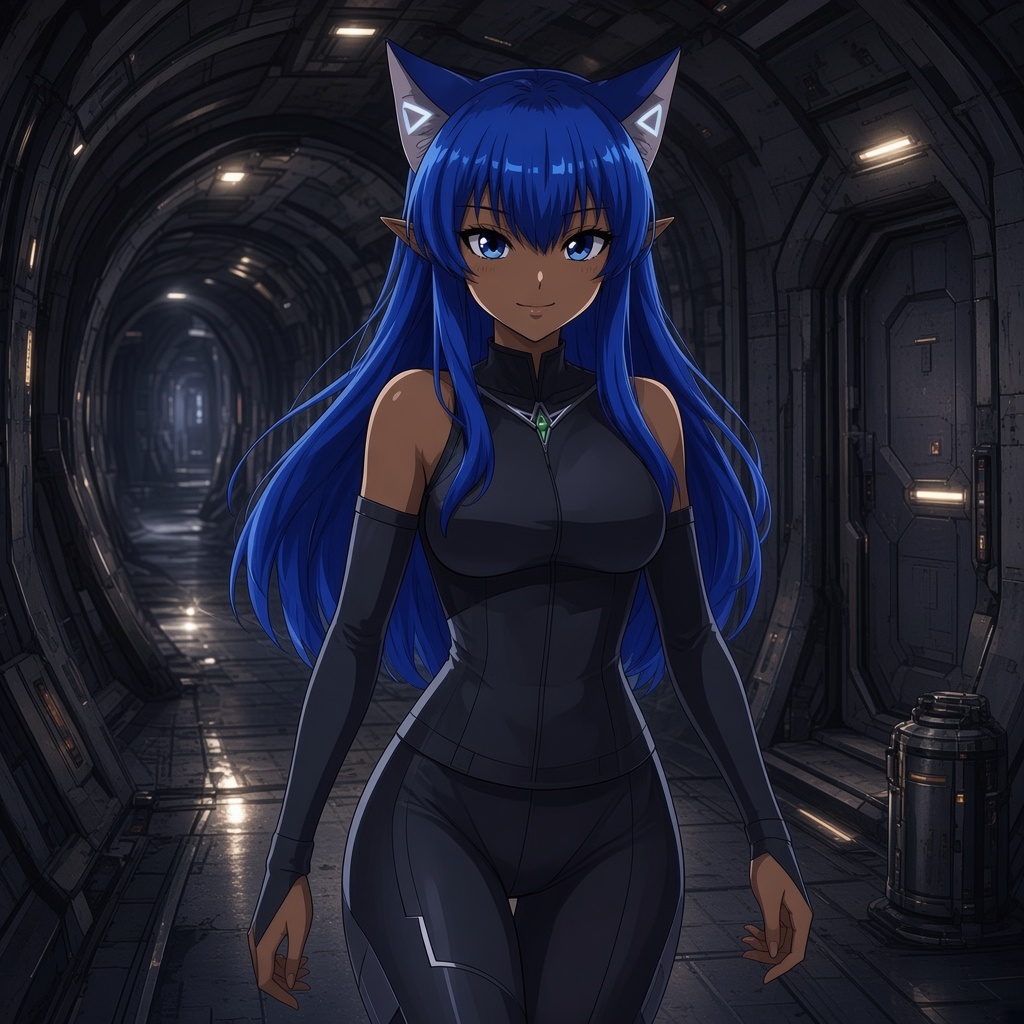 Nyxi7777's tweet photo. Something rustled me awake. Spent the whole day chasing shadows through Erebos-9's corridors — one glinted at the corner, then... nothing. Why is it more scared of me? 💙
Day 2: https://t.co/A8atEXFQnX https://t.co/HU1nrru9Ub