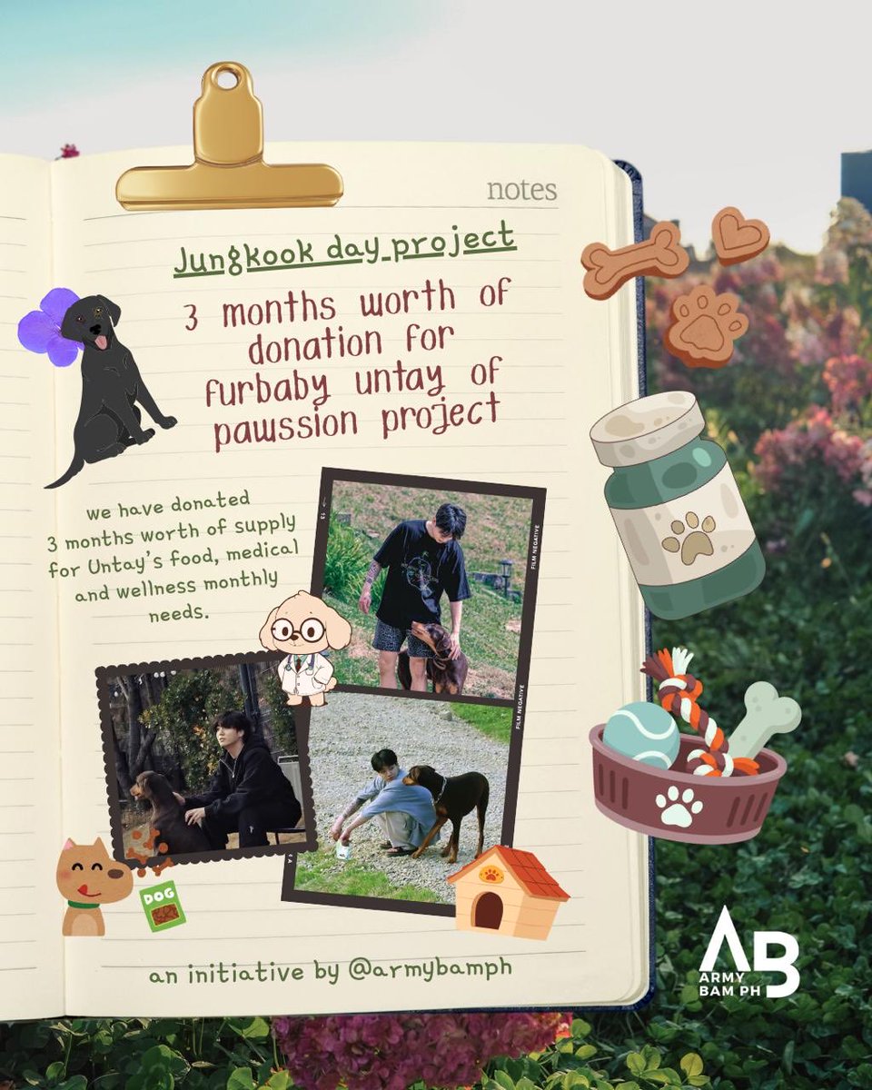 ArmyBamph's tweet photo. In celebration of Jungkook’s birthday, @armybamph contributed 3 months worth of food and other wellness needs for Pawssion Project’s furbaby dog, Untay!

HAPPY BIRTHDAY JUNGKOOK DAY! 🐰

#Happy_JK_DAY #정국 #JungKook #HAPPYJKDAY #ArmyBamPH https://t.co/EVtfBo01Kc