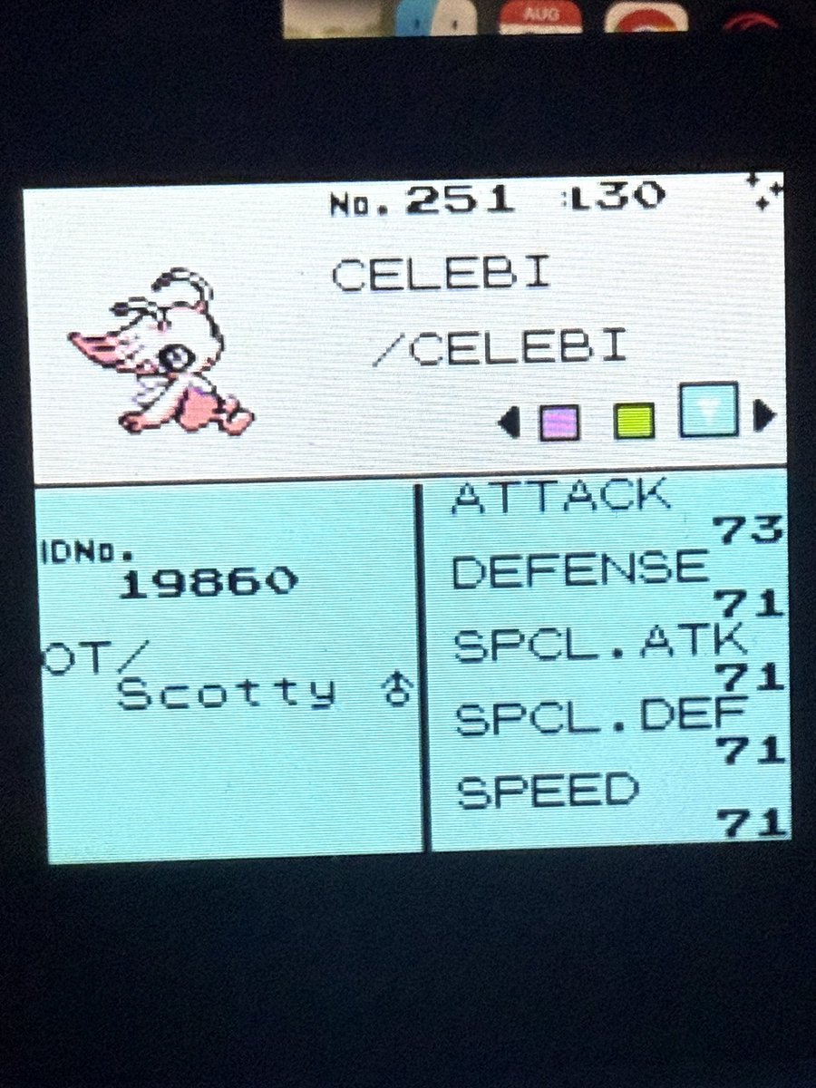 Scottchard_'s tweet photo. Shiny Celebi after only 1,027 SRs!!! My first ever shiny in gen 2 and a hunt I had been pushing back way too long! https://t.co/yi0uponF7p