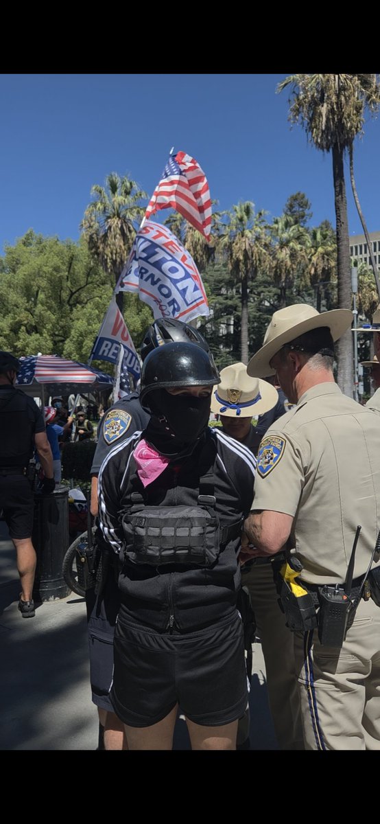 FatherMike916's tweet photo. @BenBergquam It was awesome to see you there! Wish I could have introduced myself amongst the chaos! God Bless America! I have picture of this guy after he got Maced by his comrades! And the other one got arrested! And I have shared clip of the loud mouth getting body slammed on my X! https://t.co/ezb1uT0Zq4