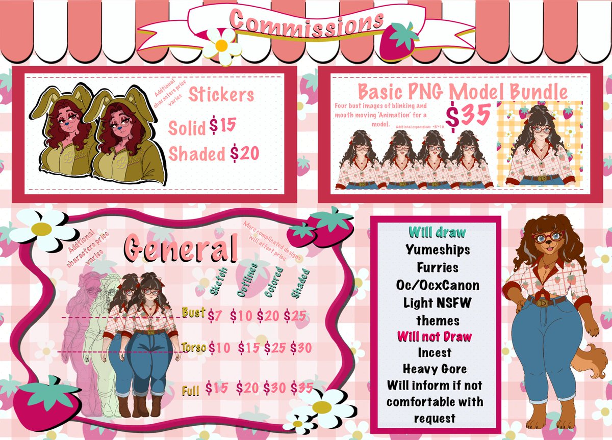 FluffiestBackup's tweet photo. 𓊆ྀི❤︎𝐵𝑒𝓁𝓁𝓈❤︎𓊇ྀི

New Commission Sheet is up and Open~!

PayPal or Cash App accepted for payment methods! 

#ArtCommissions #Art #Stickers

The gif is the PNG Model reference https://t.co/um0sjEYb2K