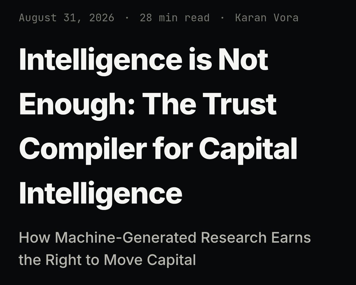 carbonagents's tweet photo. New Blog is Live. 

Carbon: the auditable quant engine for financial AI https://t.co/lawLjFGsSo https://t.co/nOAmw5SU2u