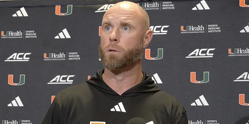 TrintonBreeze's tweet photo. NEW: Miami defensive coordinator Corey Hetherman met with the media today ahead of Friday night’s matchup with Stanford.

He touched on the Cardinal’s offense, Micah Ford, Davis Warren, Miami’s defensive mentality, JJ Dunnigan and more.

🗞️: https://t.co/aK4w5UKZd2

#GoCanes https://t.co/8d4AdkQuIN