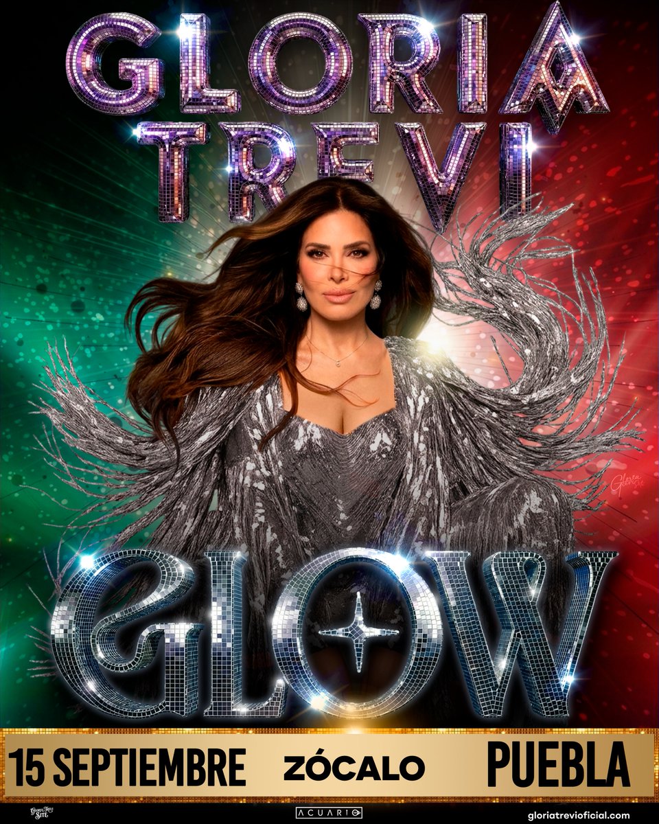 GloriaTreviSite's tweet photo. @GloriaTrevi regresa a Puebla a dar el grito! 🇲🇽Y lo hará de manera sorprendente con su GLOW TOUR🪩✨
📍Zócalo - Puebla / 15 de Septiembre https://t.co/wqKJKrPuIF