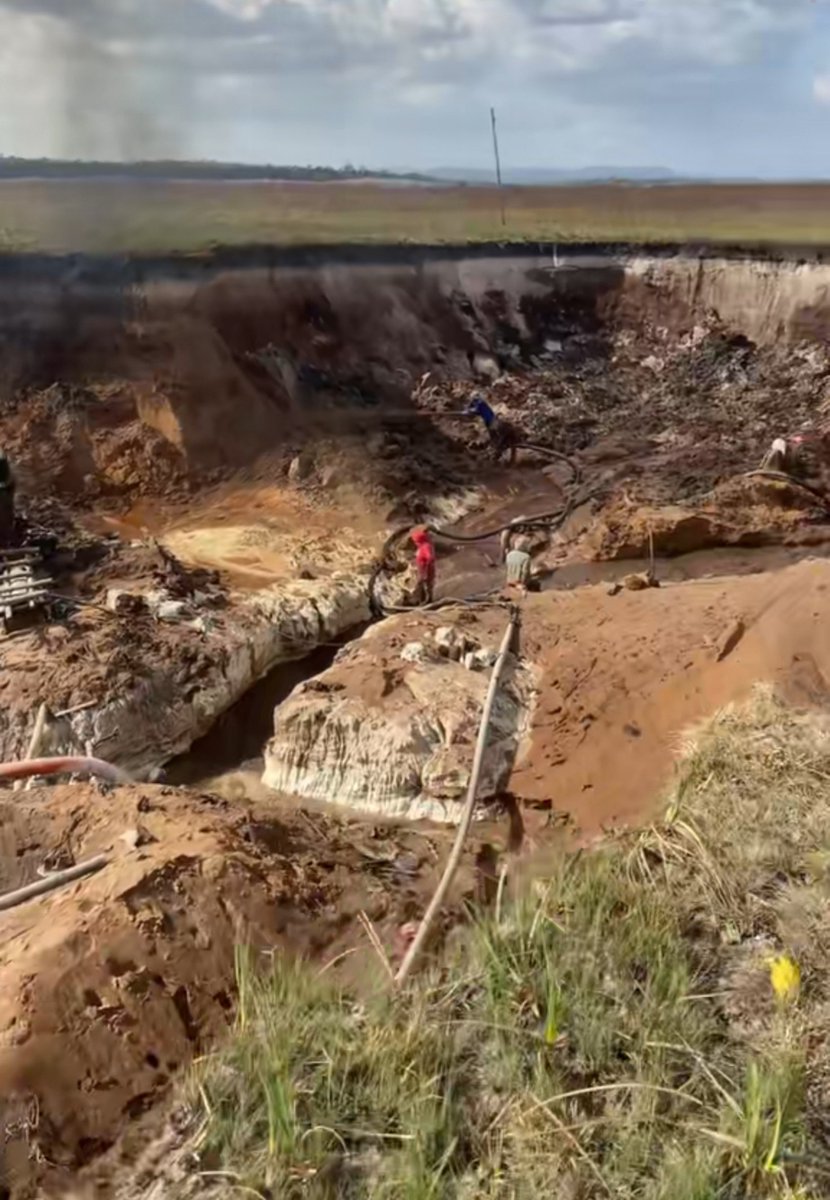 Fritz_A_Sanchez's tweet photo. #Atencion #Venezuela
Continúa avanzando la perdida de nuestra hermosa #GranSabana a consecuencia de un extractivismo aurífero ilegal que no sufre, ni escasez de combustible, ni del temor de sufrir alguna sanción por devastar una región ubicada dentro del PN #Canaima
Lamentablemente no existe autoridad civil, política, indígena o militar interesada en desacelerar la actividad aurífera ilegal, mucho menos detener, que es lo que corresponde por ser un área protegida ambientalmente...
📸 Sector 8 #Wonken