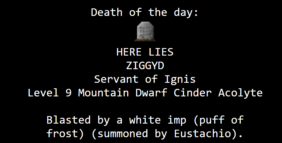 ZiggyDStarcraft's tweet photo. I'm famous 😅

Dungeon Crawl Stone Soup on Sydney server. Falling in love with this classic roguelike recently! 

Is it the best classic roguelike? Feel like it has to be. (Caves of Qud is also a fav but it's much more modern and a different formula). https://t.co/sBnlviQBaF