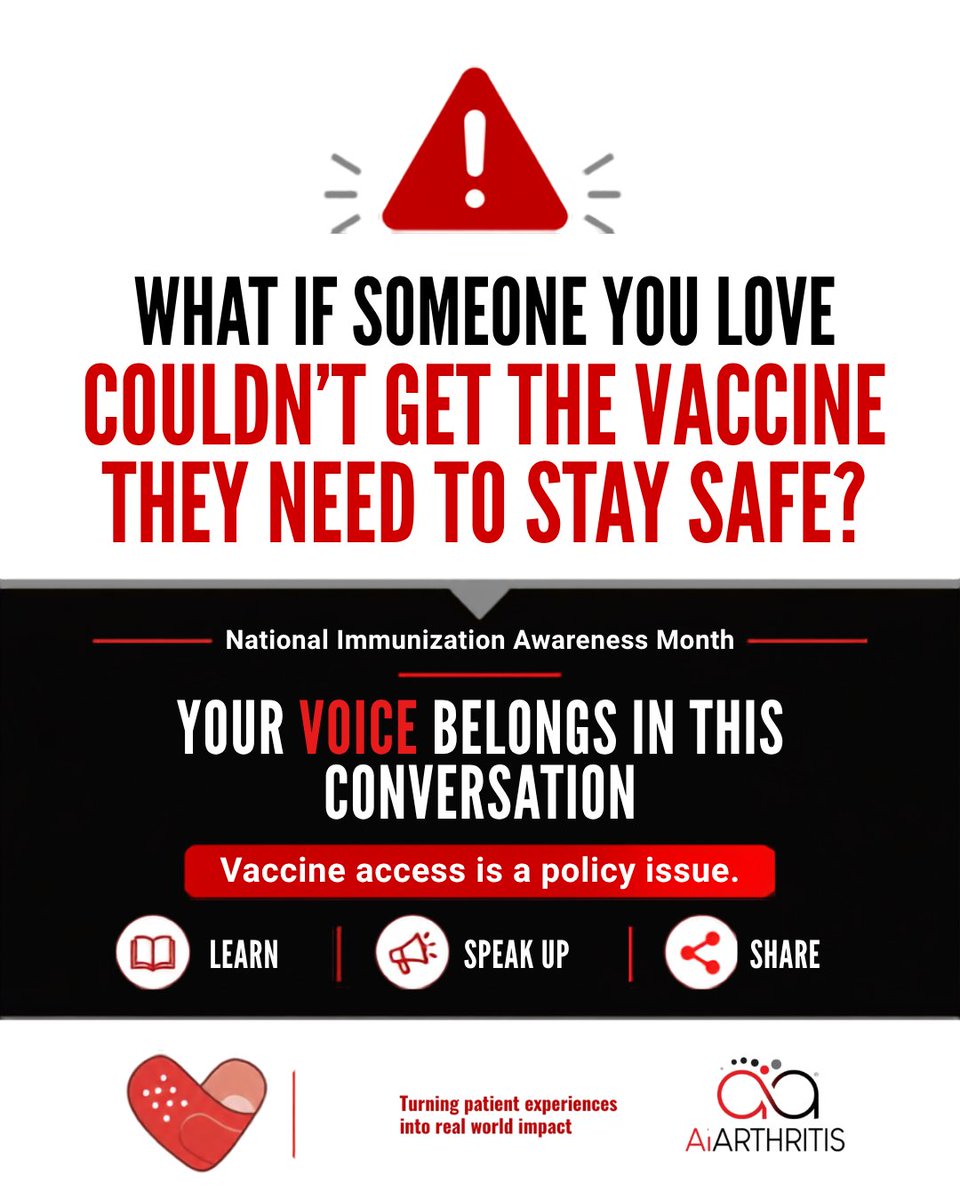 IFAiArthritis's tweet photo. Getting the vaccine you need shouldn’t be the hard part.

Cost. Insurance. Availability. Being told to “come back later.”

Have you or someone you care for had trouble getting a vaccine you needed?

What got in the way? We’re listening. 👇

#AiArthritis #VaccineAccess https://t.co/XkkxMkxSu7