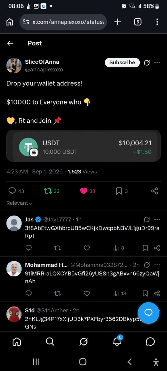 ImamIcloud's tweet photo. @annapiexoxo LFG 🚀🚀🚀

SOL WALLET : 

3U8mD7nvxEMsTRJ2fnbQh9bzYHnt88zrBtLyKQVKBh8C

Done thank you queen 👑 https://t.co/IpajlbxEpi