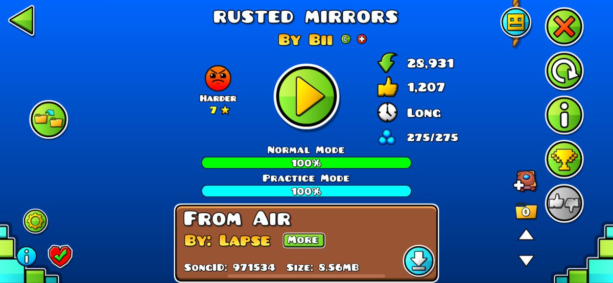 rawrkiti's tweet photo. RATED AFTER 42 SENDS AND 4 YEARS ??????? LMFAOOOO OKAY THANKS ROBTOP ;3;3;3;3;3;3;3; https://t.co/DSxrhccR7j