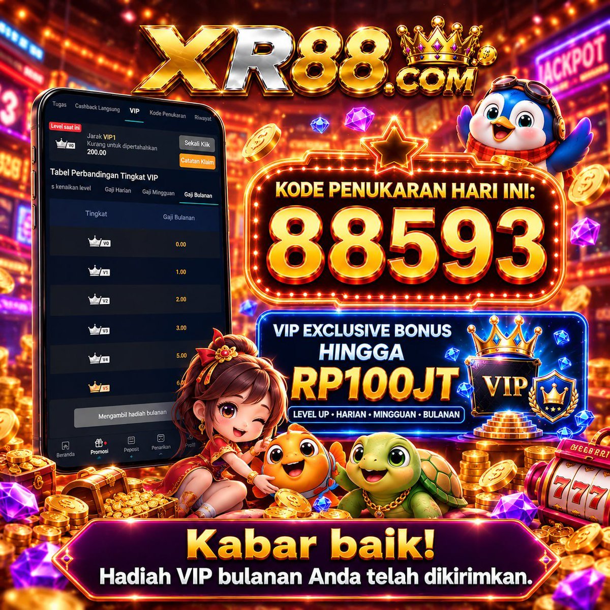 XR88com's tweet photo. 🎉 Kode bonus hari ini: 8️⃣8️⃣5️⃣9️⃣3️⃣🎉
✨Jangan Lewatkan Hadiah VIP Bulanan Eksklusif! Login Sekarang &amp; Klaim Bonus Anda!✨ https://t.co/poDnvheNZZ