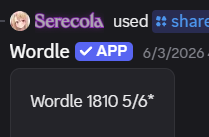 serecola's tweet photo. @IntoxicatedILY_ technically you can self-impose it too. to indicate someone is playing in actual hard mode settings, it has an asterisk at the end of the guess count when sharing https://t.co/BEDGNi6mXy