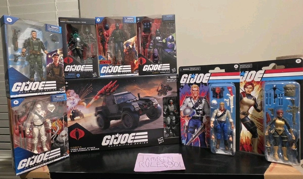 PopCultFrenzy's tweet photo. Gi Joe Classified Series Cobra Viper Duke Cobra Trooper Flint Action Figure Lot is

$235.00 shipped

on ebay:  https://t.co/NRKMQe61jO  #ad 

Not a bad price if you need all of this. https://t.co/E81FkftEEk