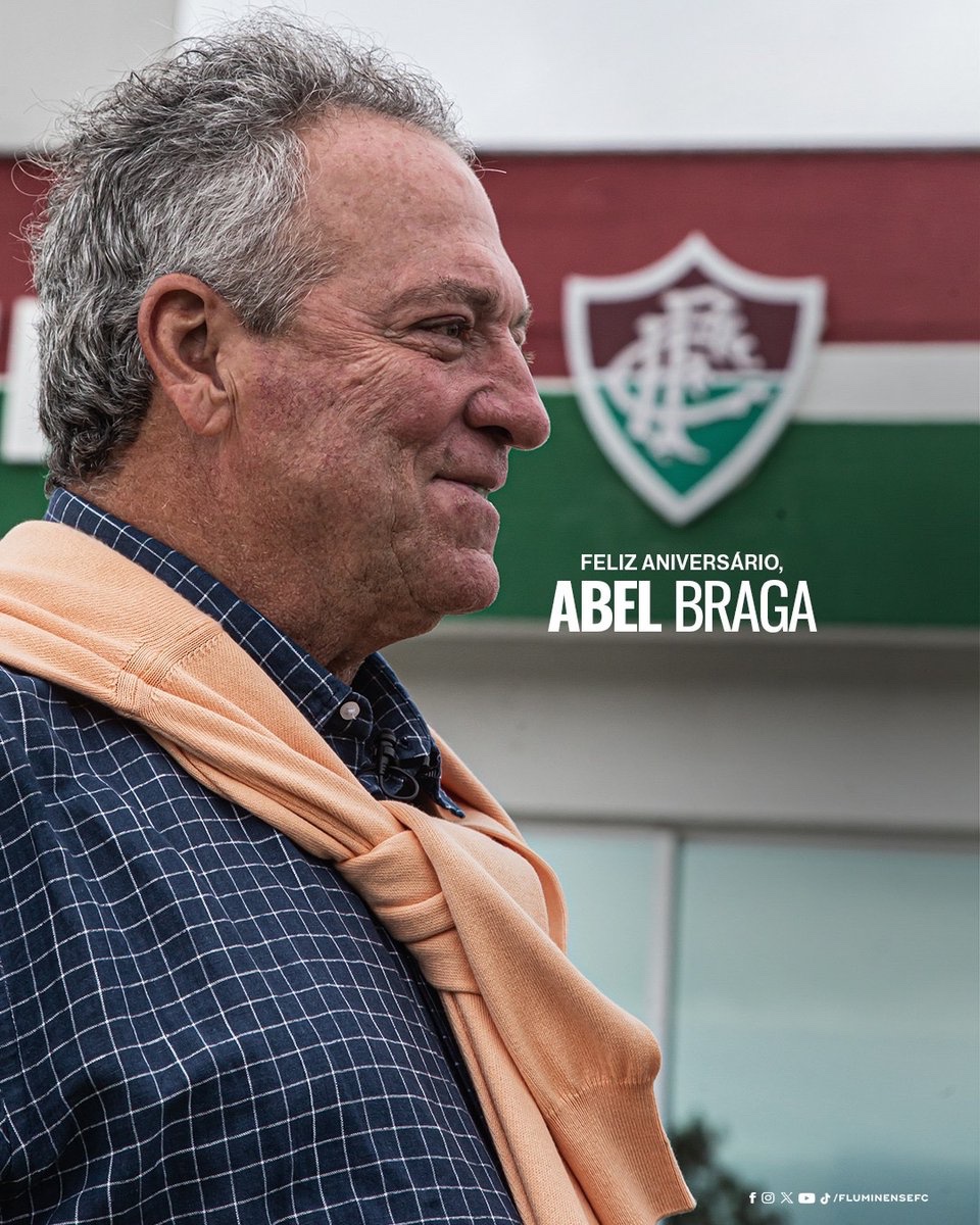 FluminenseFC's tweet photo. O ABEL É FOD@! 

Abel Carlos da Silva Braga, o ÍDOLO e multicampeão pelo Fluminense faz aniversário nesta terça-feira!

Parabéns, Abelão! ❤️💚 https://t.co/5kceMOacO6