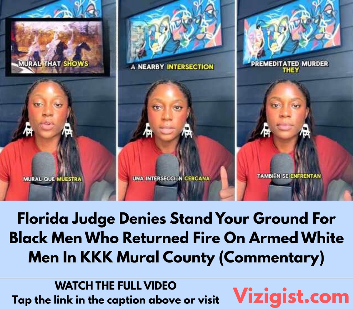 vizigist's tweet photo. Florida judge denies Stand Your Ground protection to Black men who returned fire during an armed confrontation with white men.
Watch  https://t.co/WC6x47esXY https://t.co/makT0svnAY