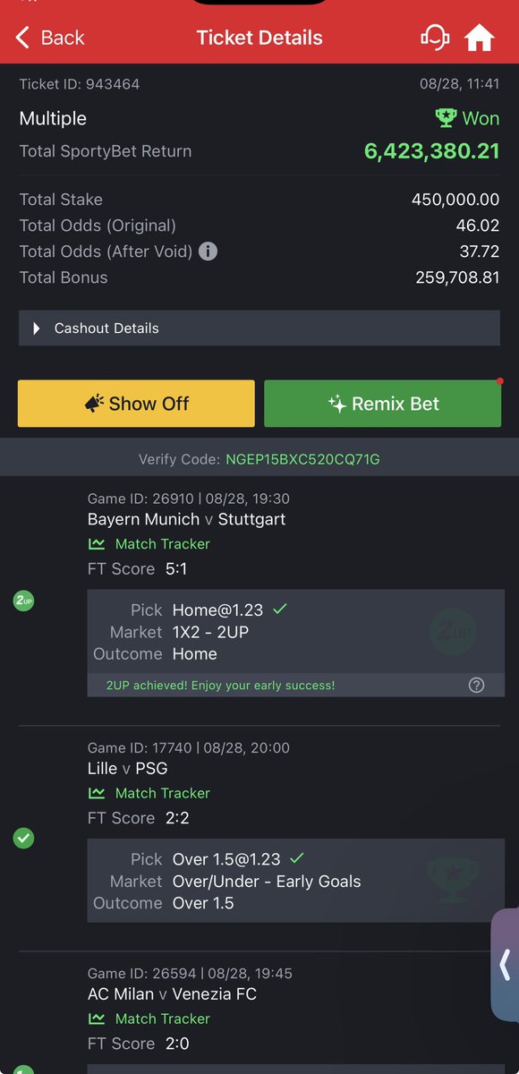 Cashoutkingbet's tweet photo. First Boom 💥  second boom loading!!! This is suppose to be 20 M but I did early cashout! Congratulations guys! https://t.co/dcjkIpQRVd