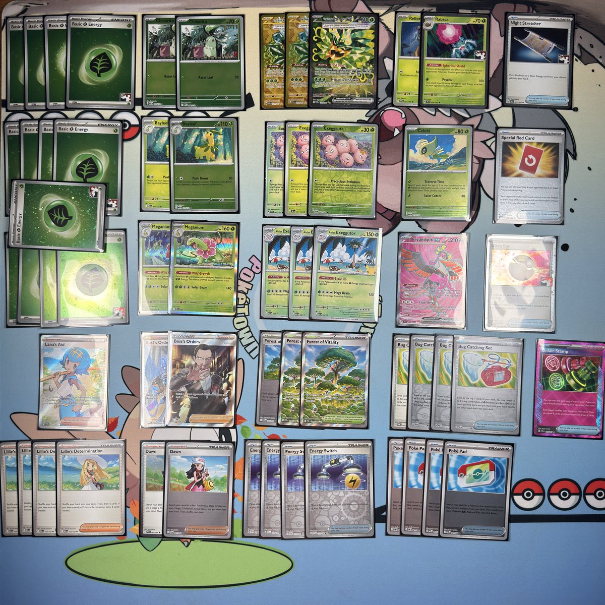 PokeTownTCG's tweet photo. 🌴 30th Celebration Alolan Exeggutor! 🌴

Meganium turns 3 Grass into 6, making Exeggutor a 400 HP single-prizer 👀 Ogerpon + Energy Switch gets the tree powered fast.

But does the coconut tree have what it takes?🌴

🎥 Video soon!

#pokemontcg #30thcelebration https://t.co/O5o6YoTFEP