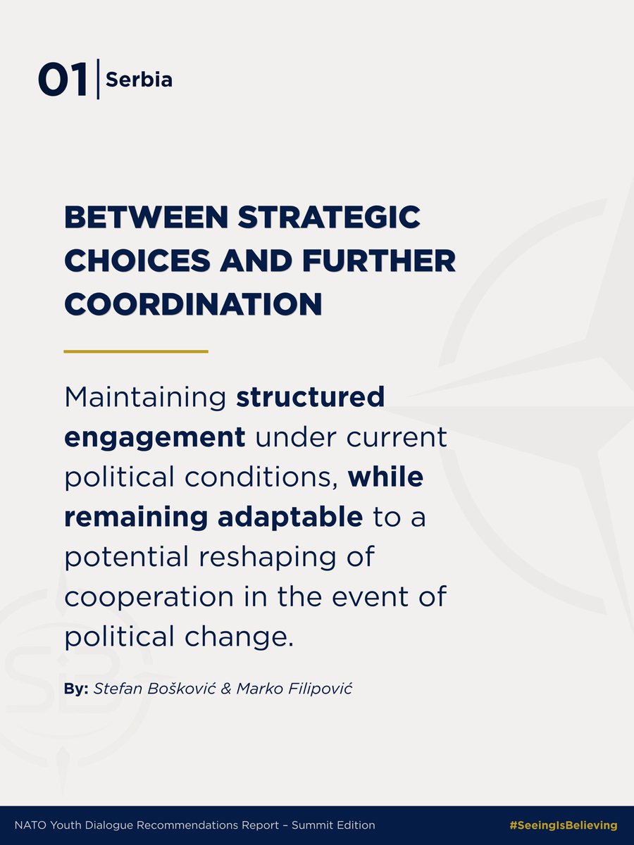 SIB_Global's tweet photo. Our 2026 Summit Edition targets @NATO -🇷🇸 relations:

• S. Bošković &amp; M. Filipović: A dual-track strategy combining calibrated engagement on defense procurement &amp; transparency with a pathway toward Enhanced Opportunities Partner status.

Full report: https://t.co/sZgFGSTR5H https://t.co/qDasSeW2hg