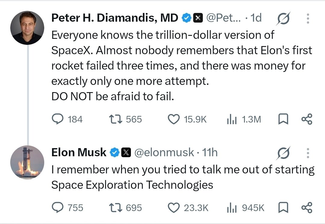 XFreeze's tweet photo. Soooo 😅

Bro tried to stop SpaceX... then became a motivational guru after it became worth a trillion dollars https://t.co/MY9sicqGwi