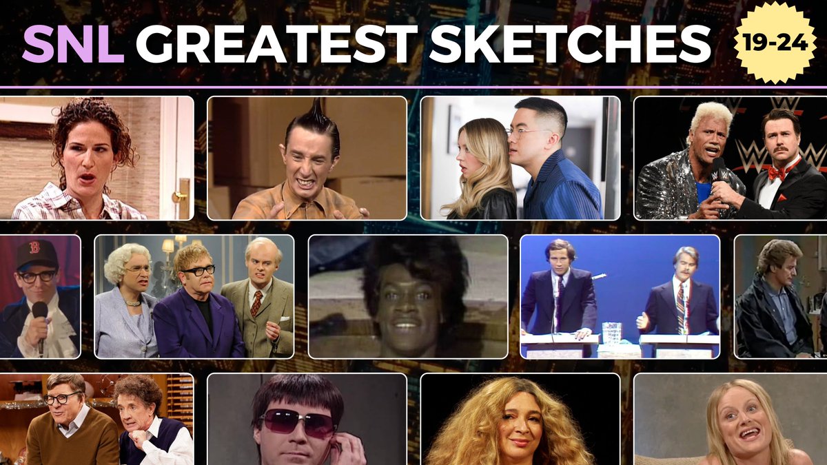 thesnlnetwork's tweet photo. Join us tonight at 8PM ET as we continue our celebration of the 100 Greatest #SNL Sketches of All Time, as voted by you!

What will make the list? Find out as we reveal #19-#24! https://t.co/RGjFX9q84f